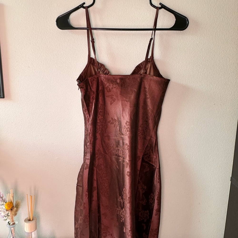 LA Hearts Satin Bustier Mini Dress
